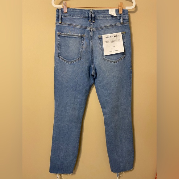 Good American indigo blue distressed skinnyish jean size 8/29 - Picture 8 of 8